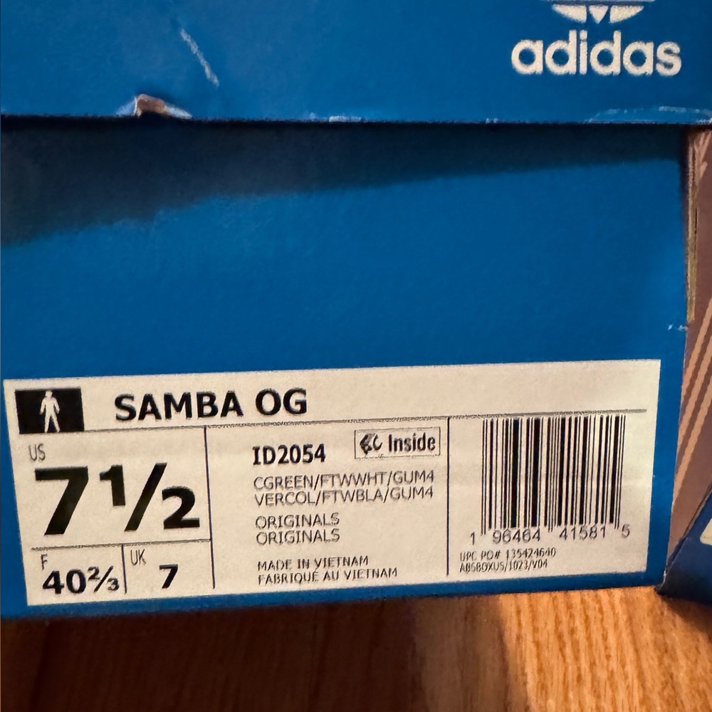 Adidas Samba OG 'Collegiate Green Gum' NWOT - Picture 6 of 7